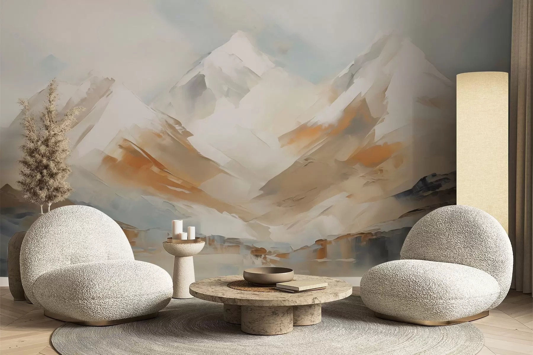 Papier peint Montagnes, peinture d'imitation w05904