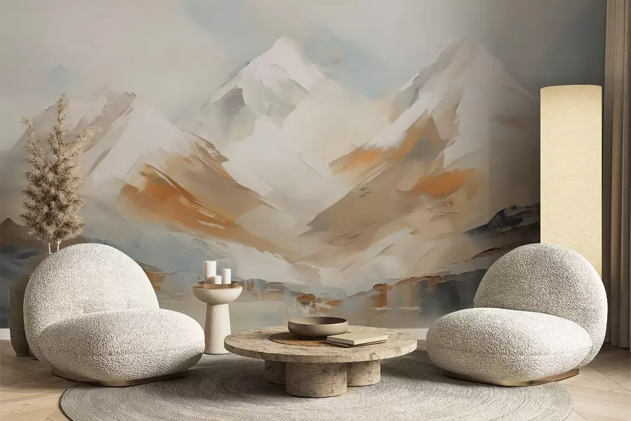 Papier peint Montagnes, peinture d'imitation w05904