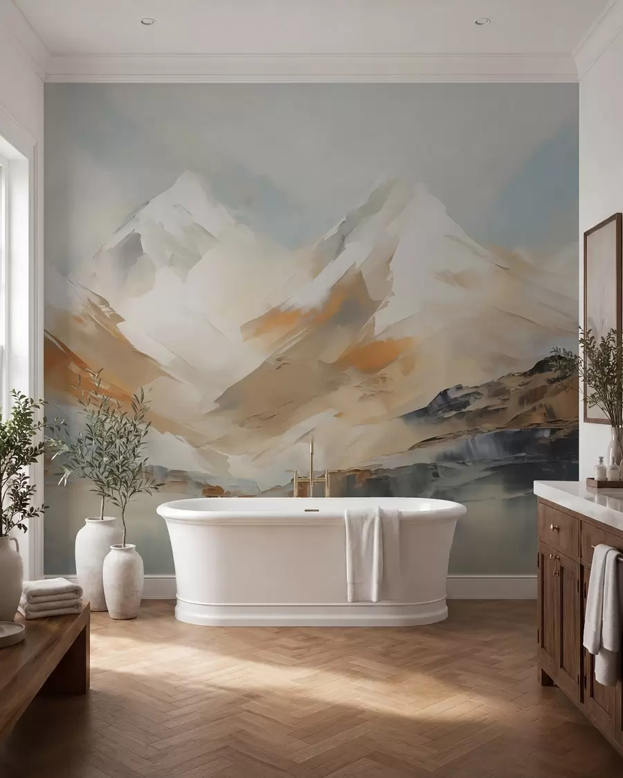 Papier peint Montagnes, peinture d'imitation w05904
