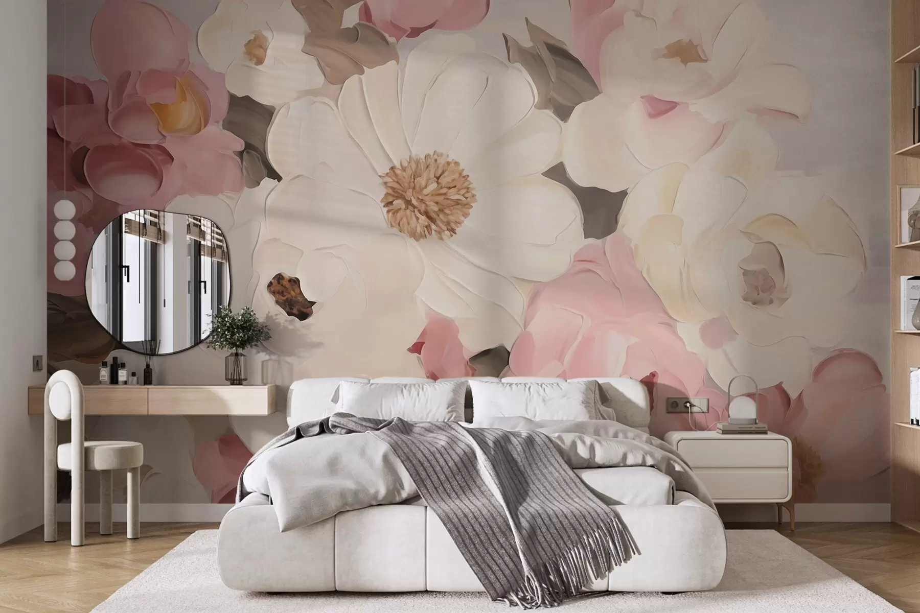 Papier peint Fleurs abstraites, reproduction d'un tableau w05905