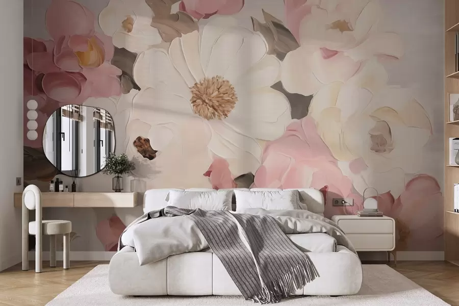 Papier peint Fleurs abstraites, reproduction d'un tableau w05905