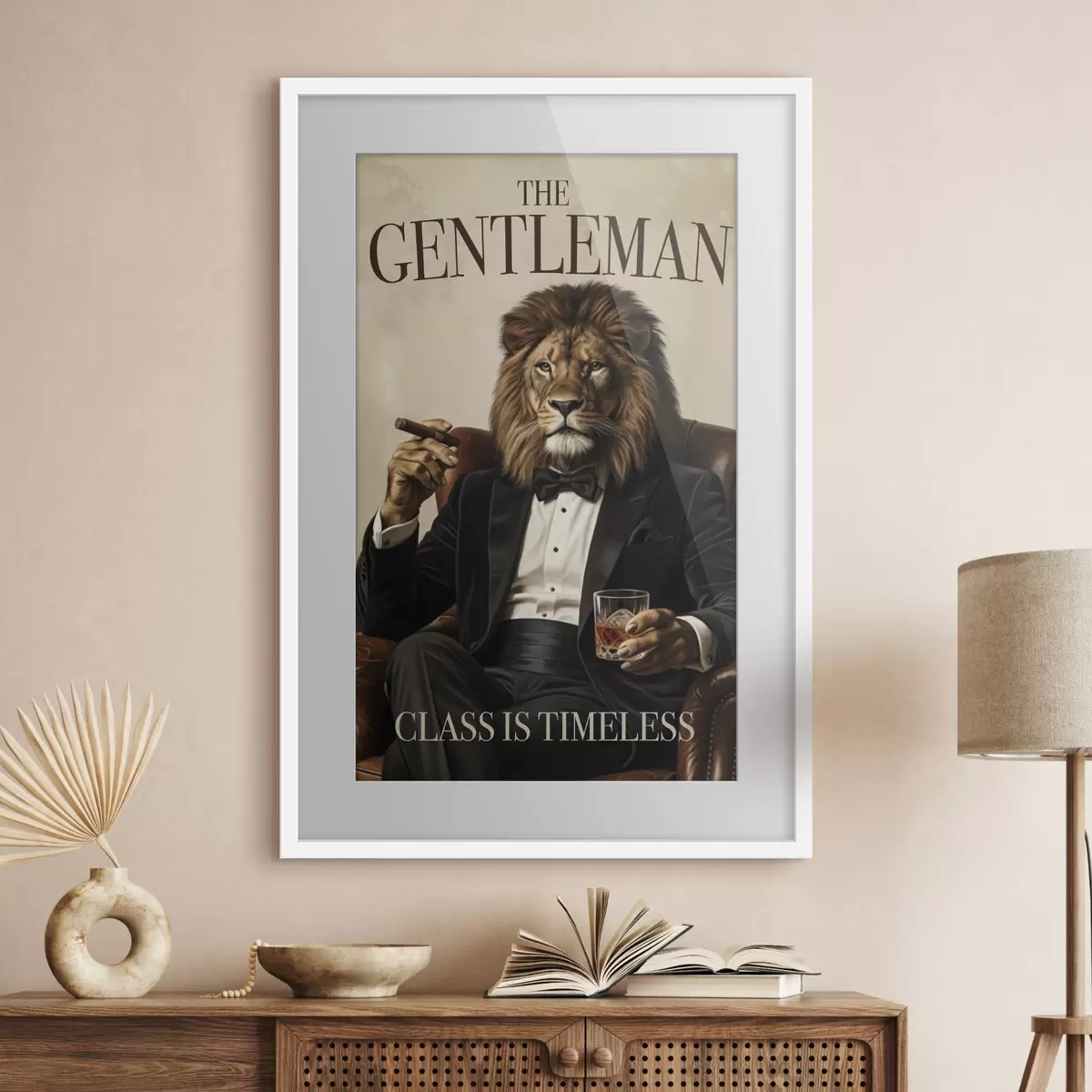Poster Lion et sérénité f50502