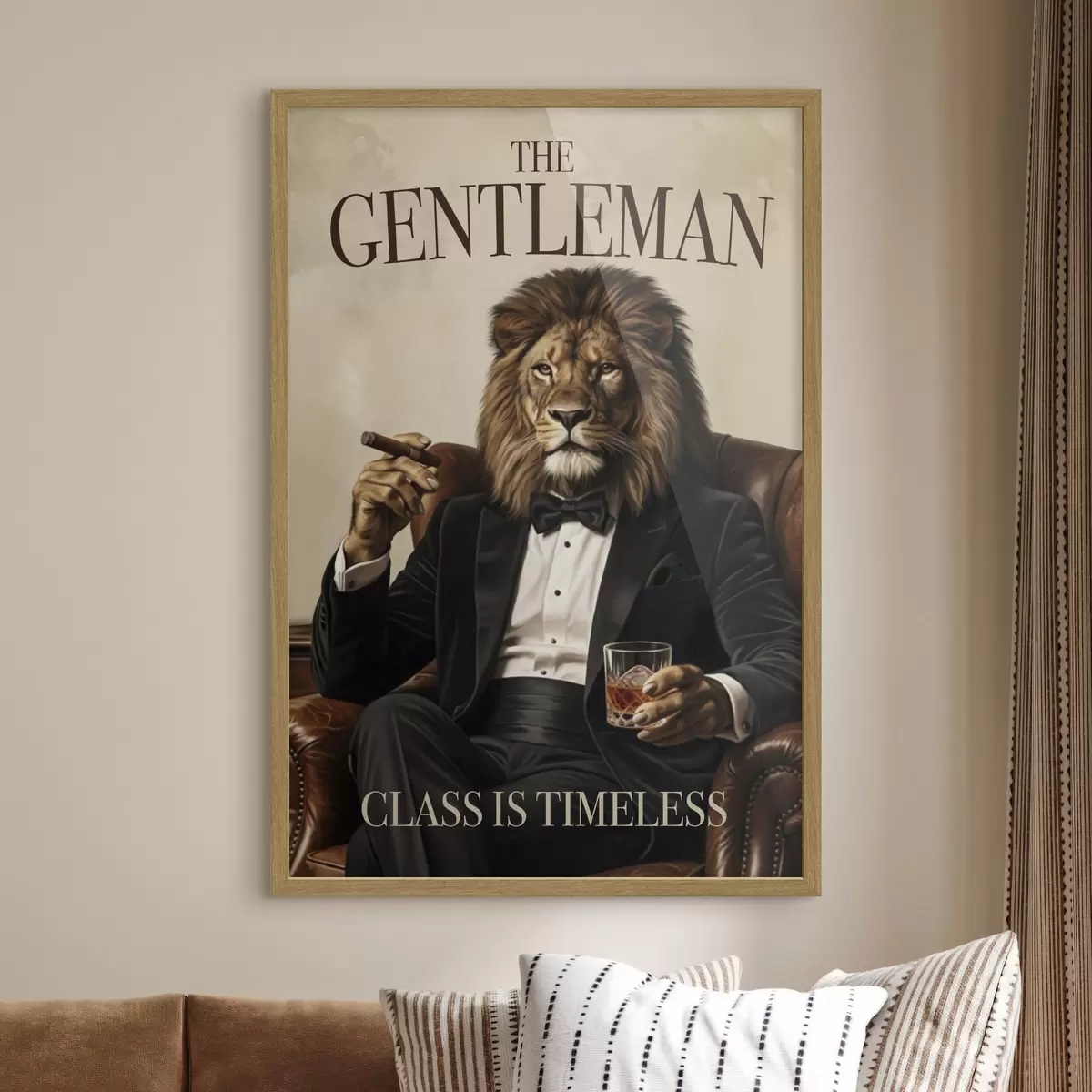 Poster Lion et sérénité f50502
