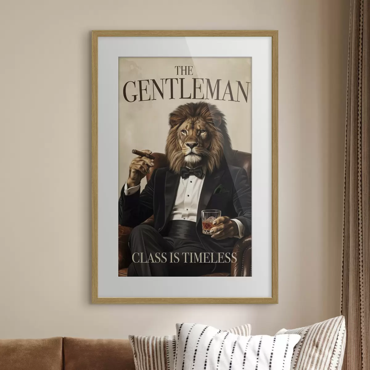 Poster Lion et sérénité f50502