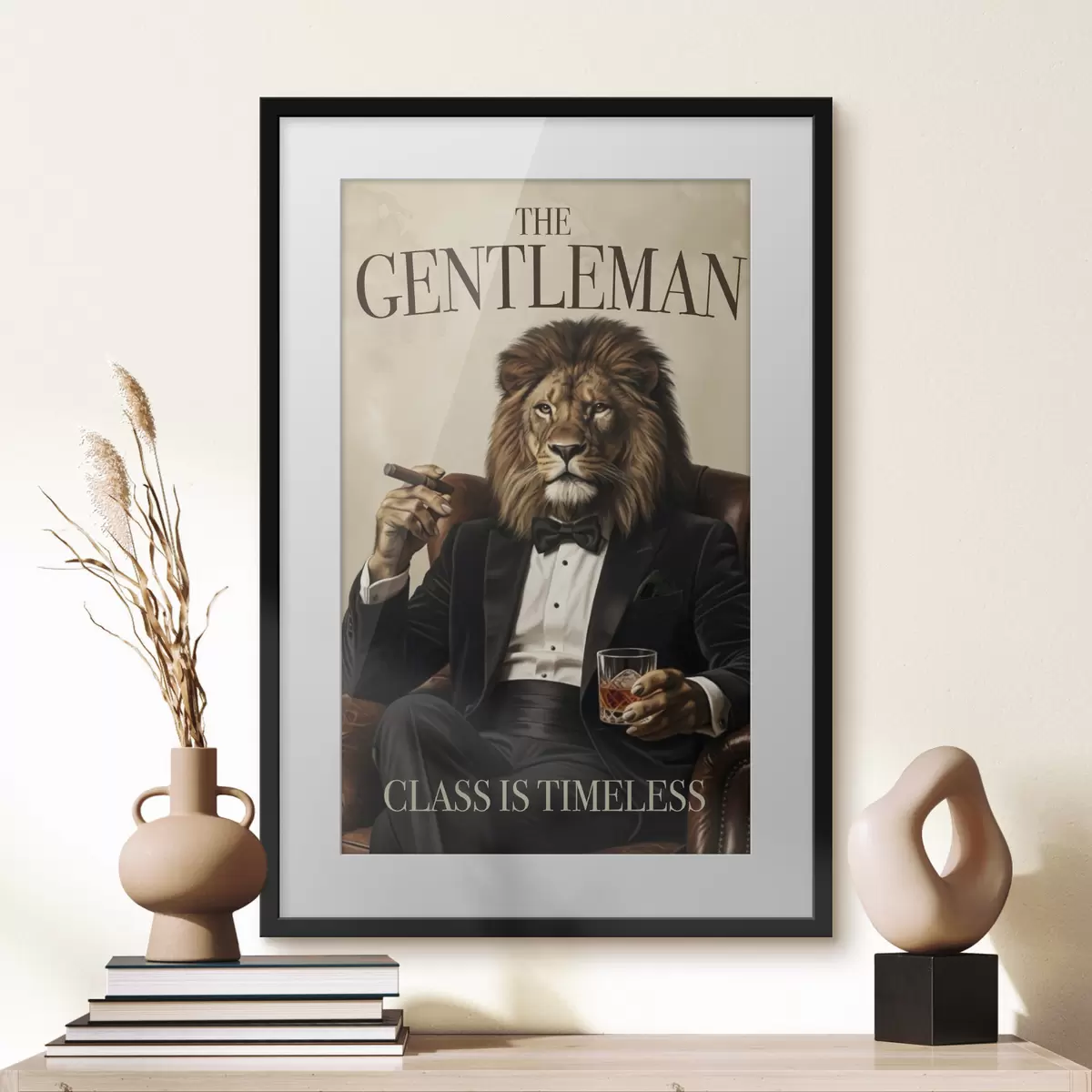 Poster Lion et sérénité f50502