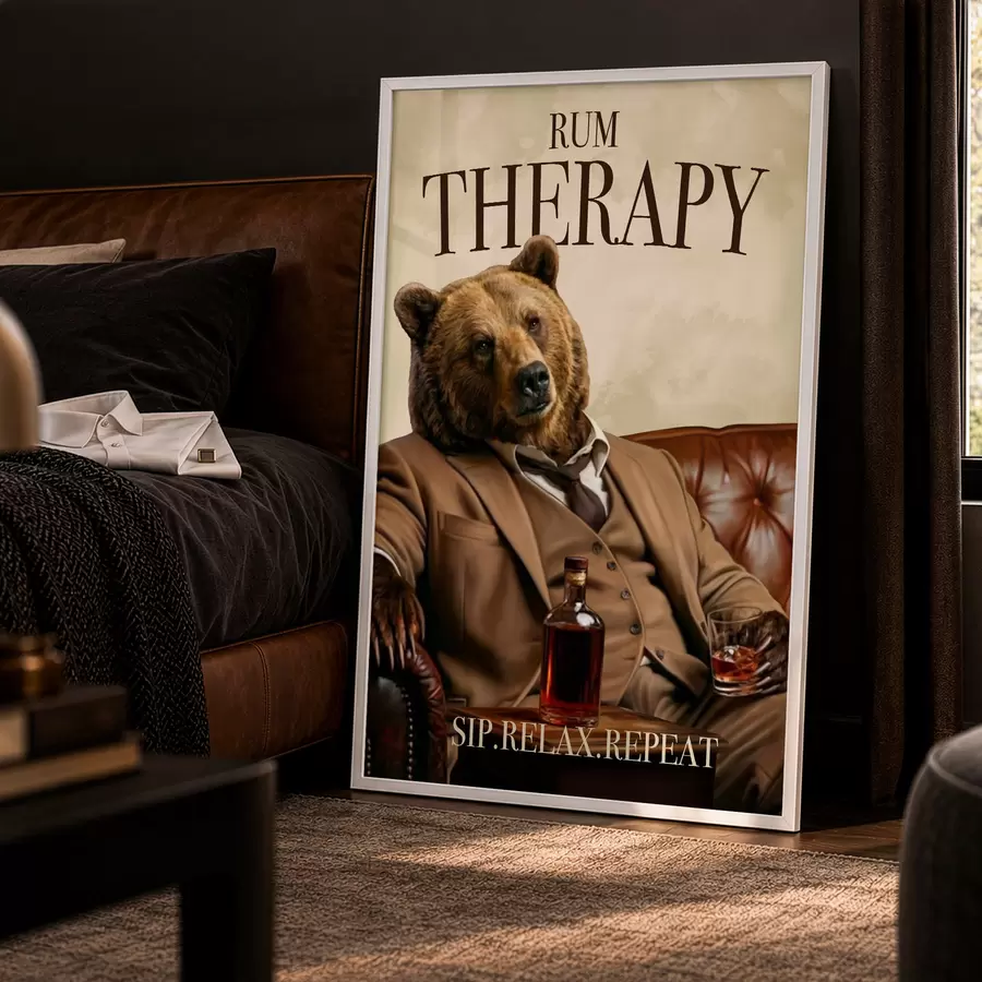 Papier peint Un ours en costume f50506