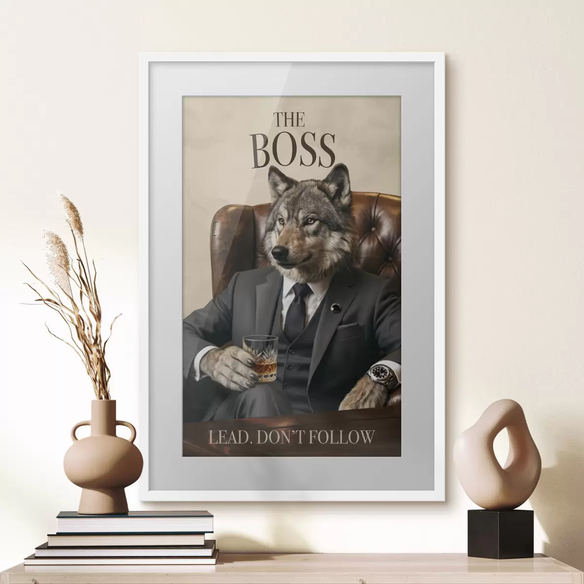 Poster Le loup en costume f50508