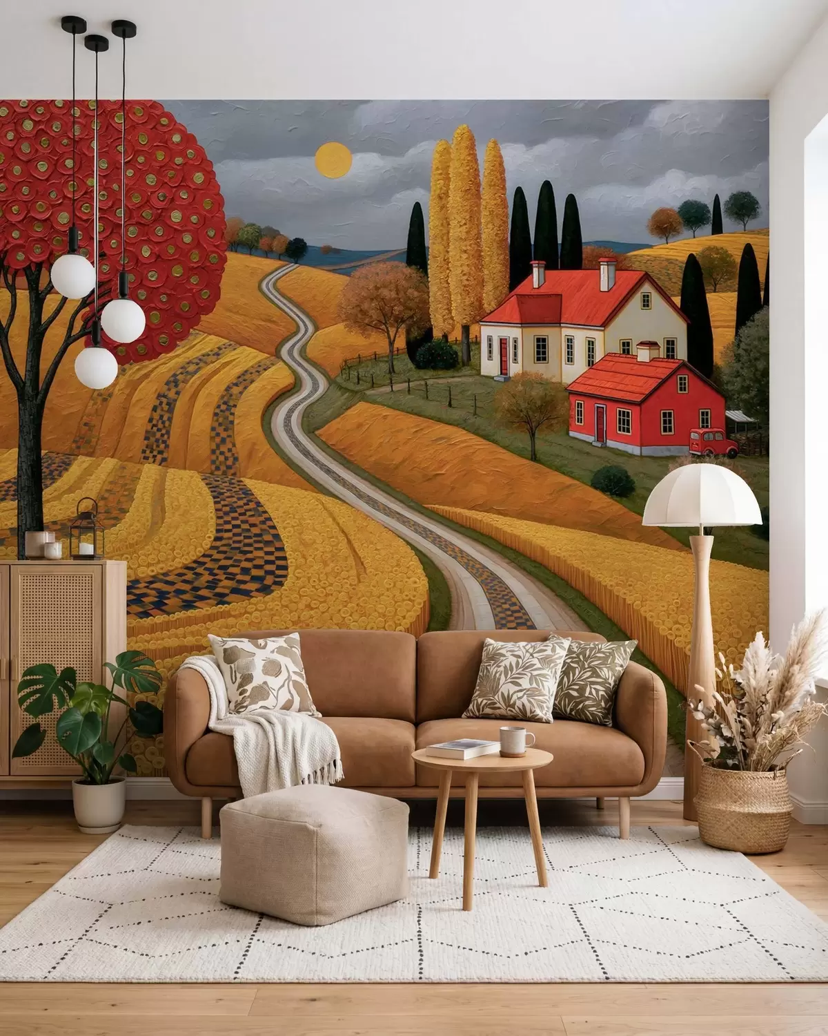 Papier peint Village d’automne w10049