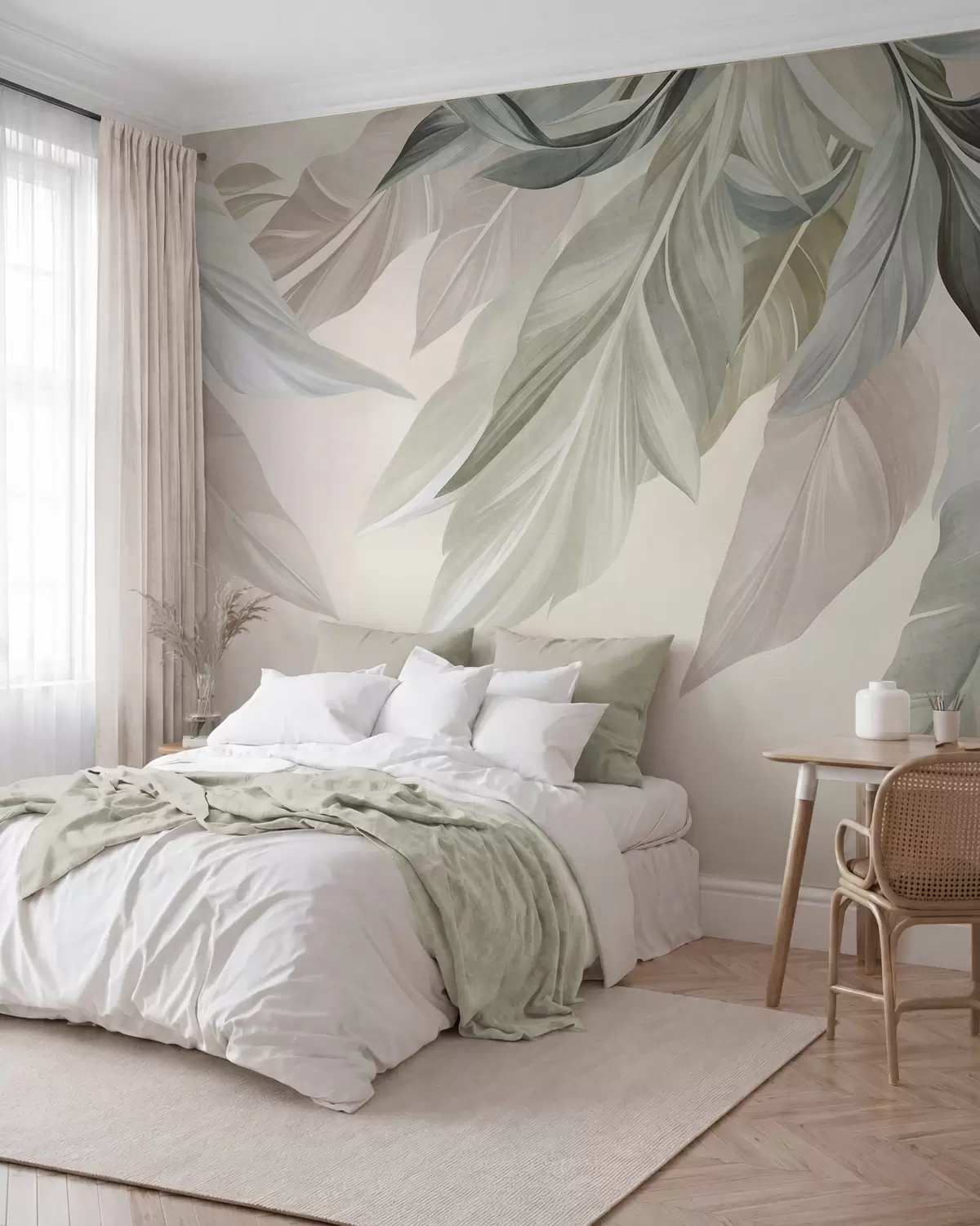 Papier peint Feuillages en pastel w10054