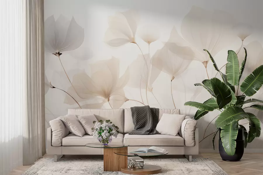 Papier peint Fleurs imaginaires w05293