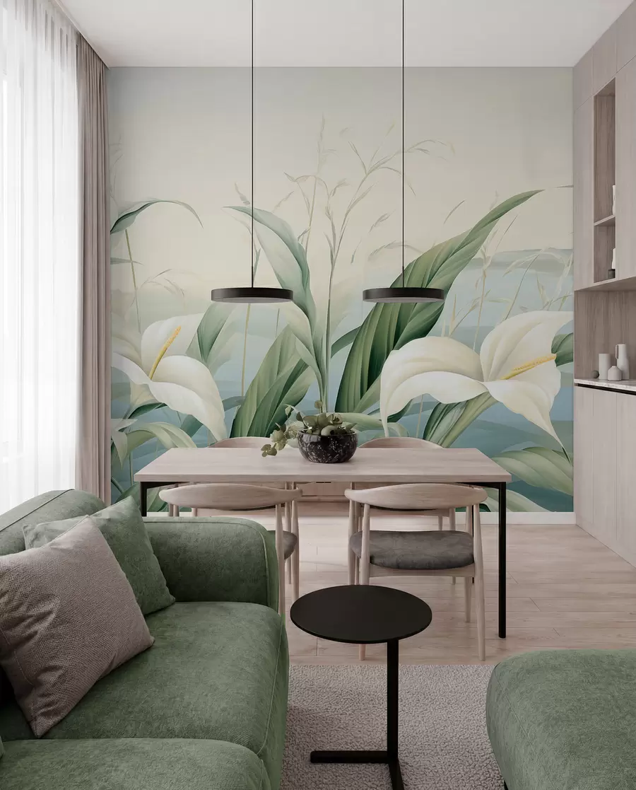 Papier peint Fleurs exotiques w05916