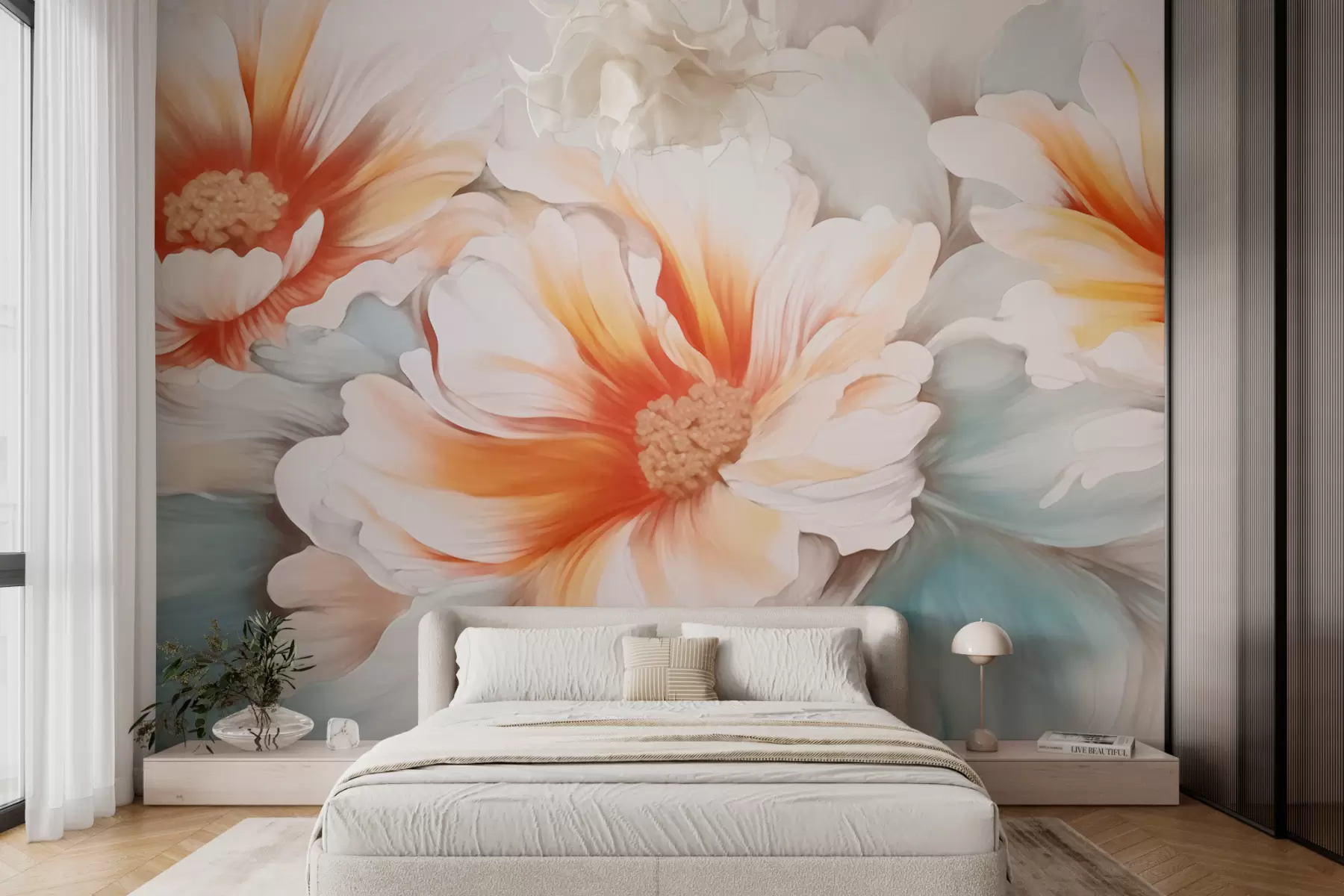 Papier peint Fleurs imaginaires w05941