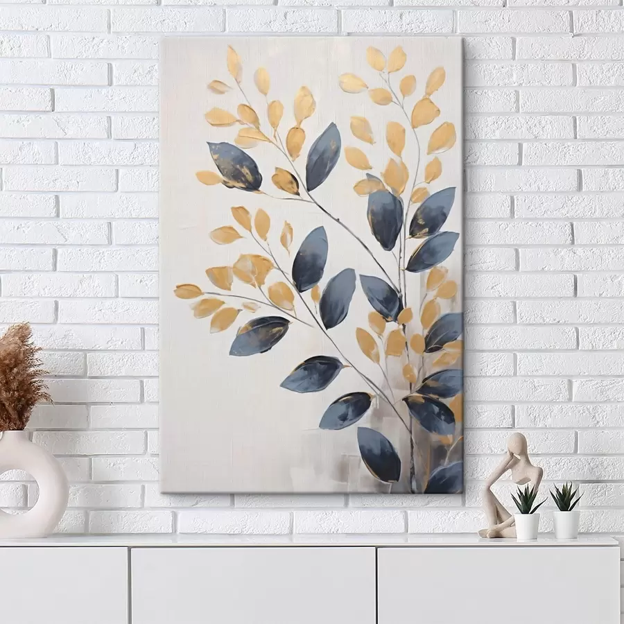 Tableau Brindilles décoratives, peinture imitant la réalité s50841