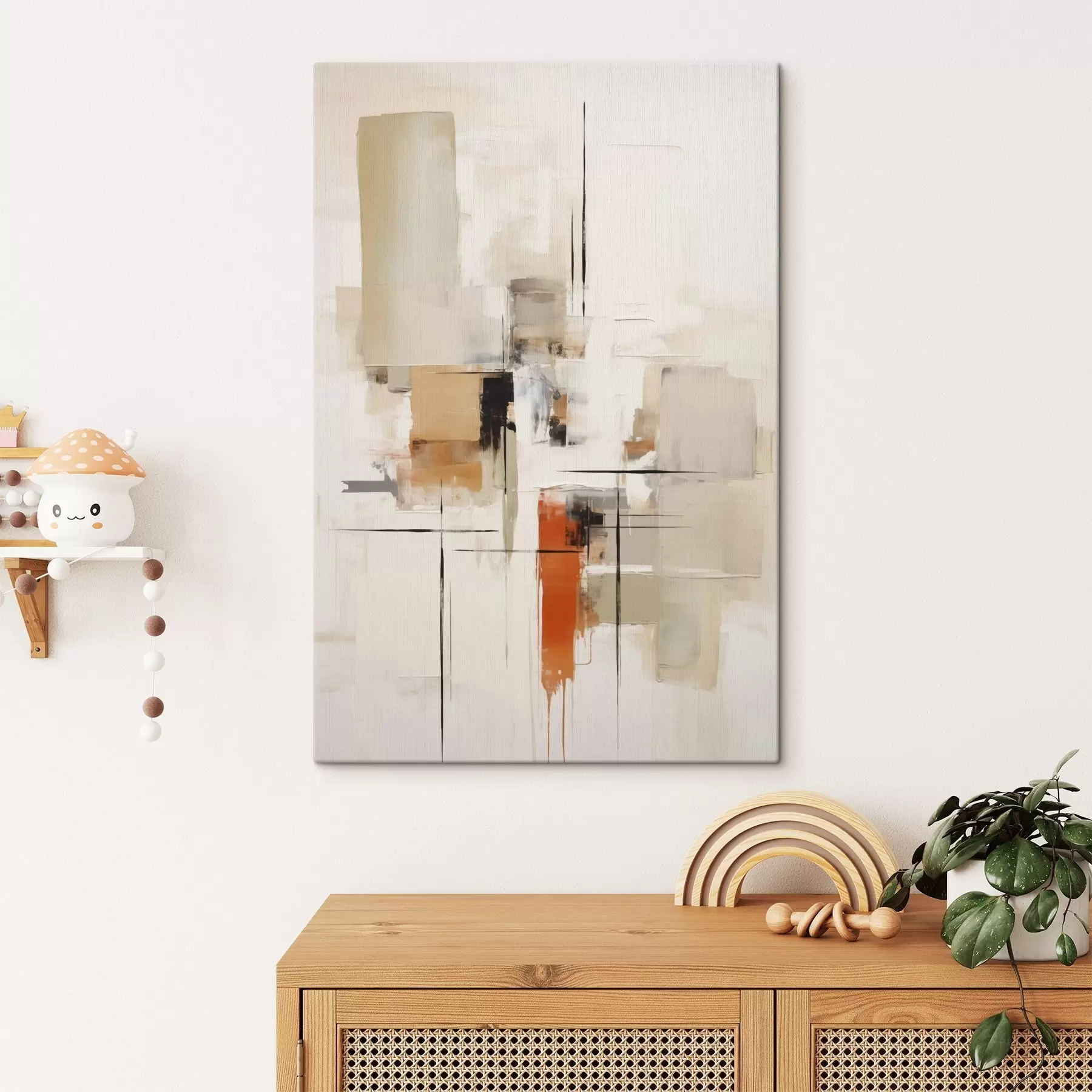 Tableau Touches ocre sur ivoire s50847