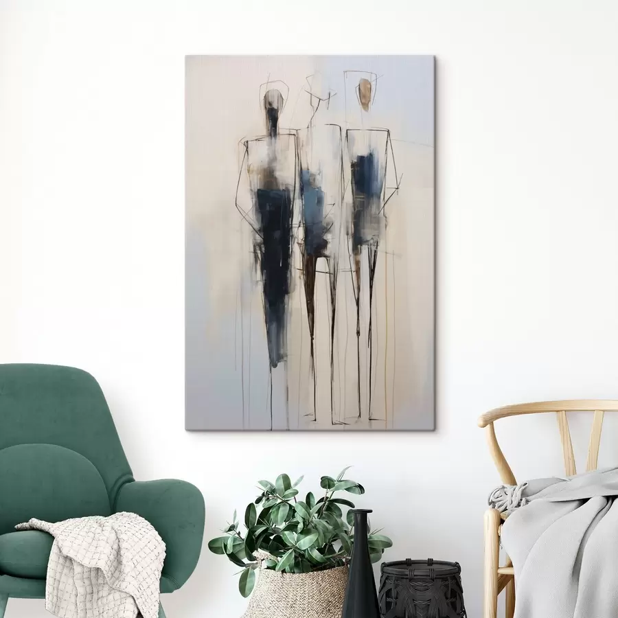 Tableau Silhouettes abstraites, imitation de la peinture s50850