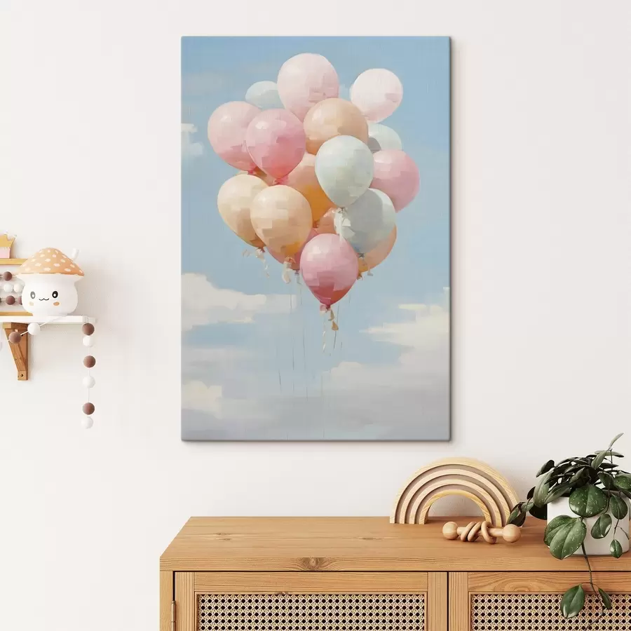 Tableau Ballons, peinture d'imitation s50854