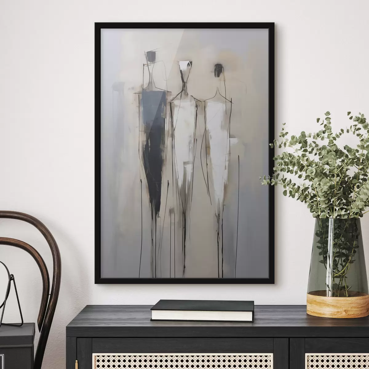 Poster Silhouettes abstraites, imitation de la peinture f50849