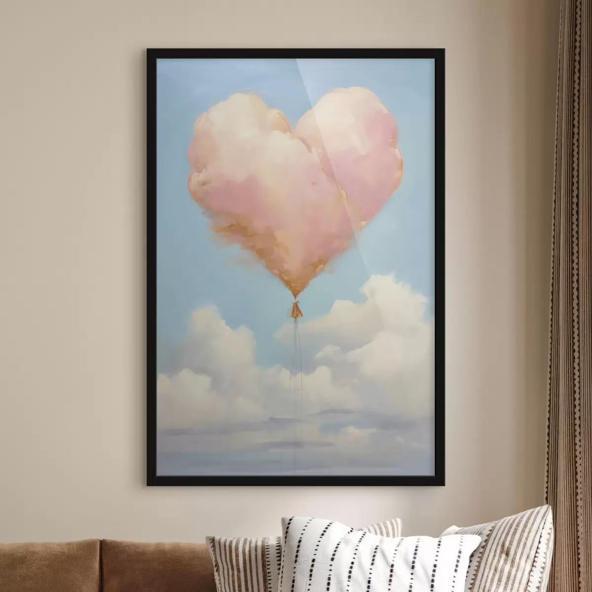 Poster Nuage en forme de cœur, style « imitation peinture » f50853