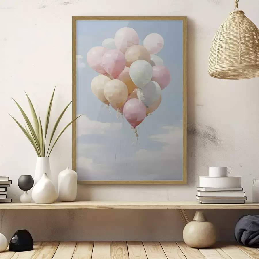 Papier peint Ballons, peinture d'imitation f50854