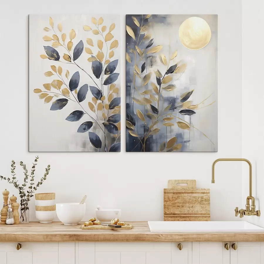 Tableau Brindilles décoratives, peinture imitant la réalité m31024
