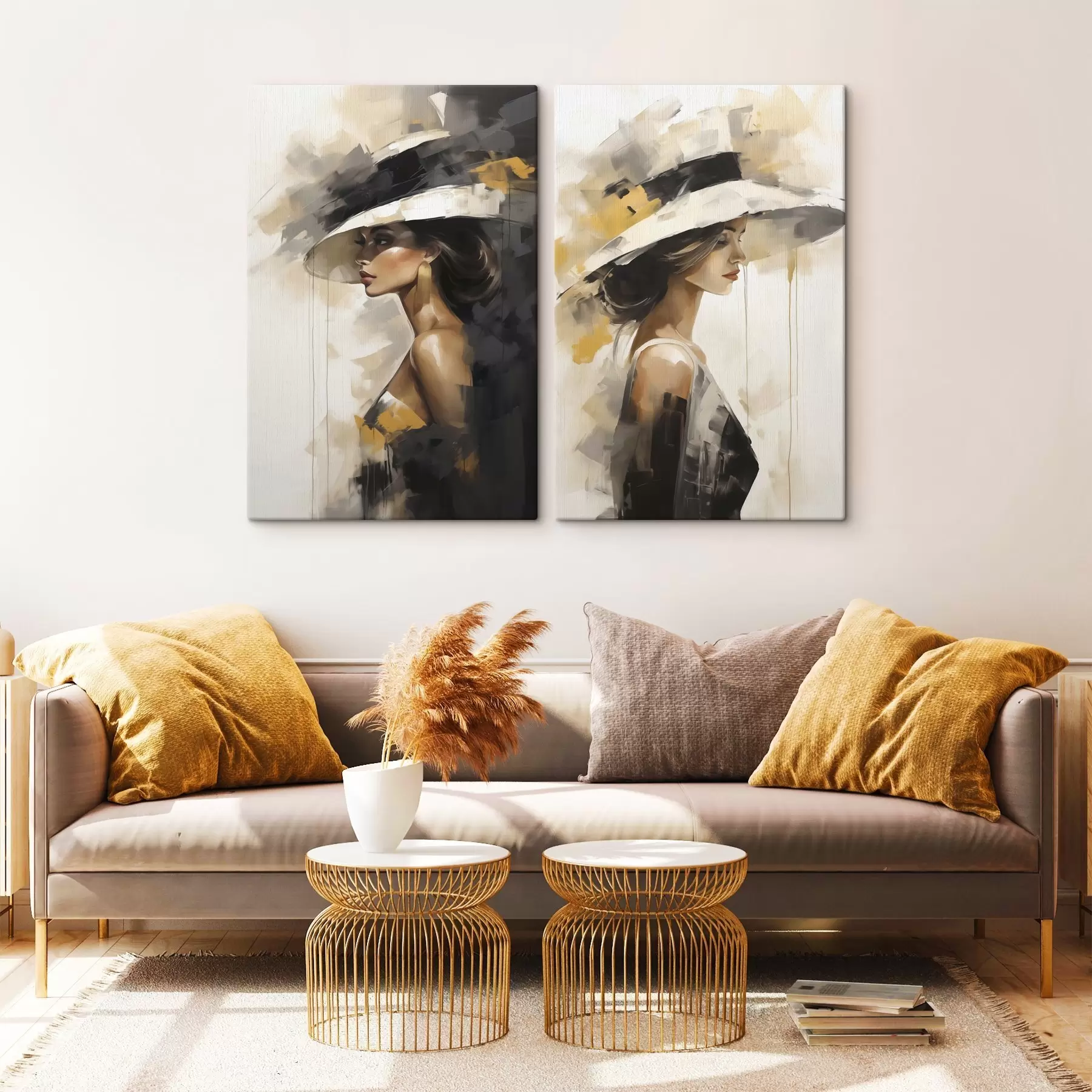Tableau Duo de chapeaux au soleil m31026