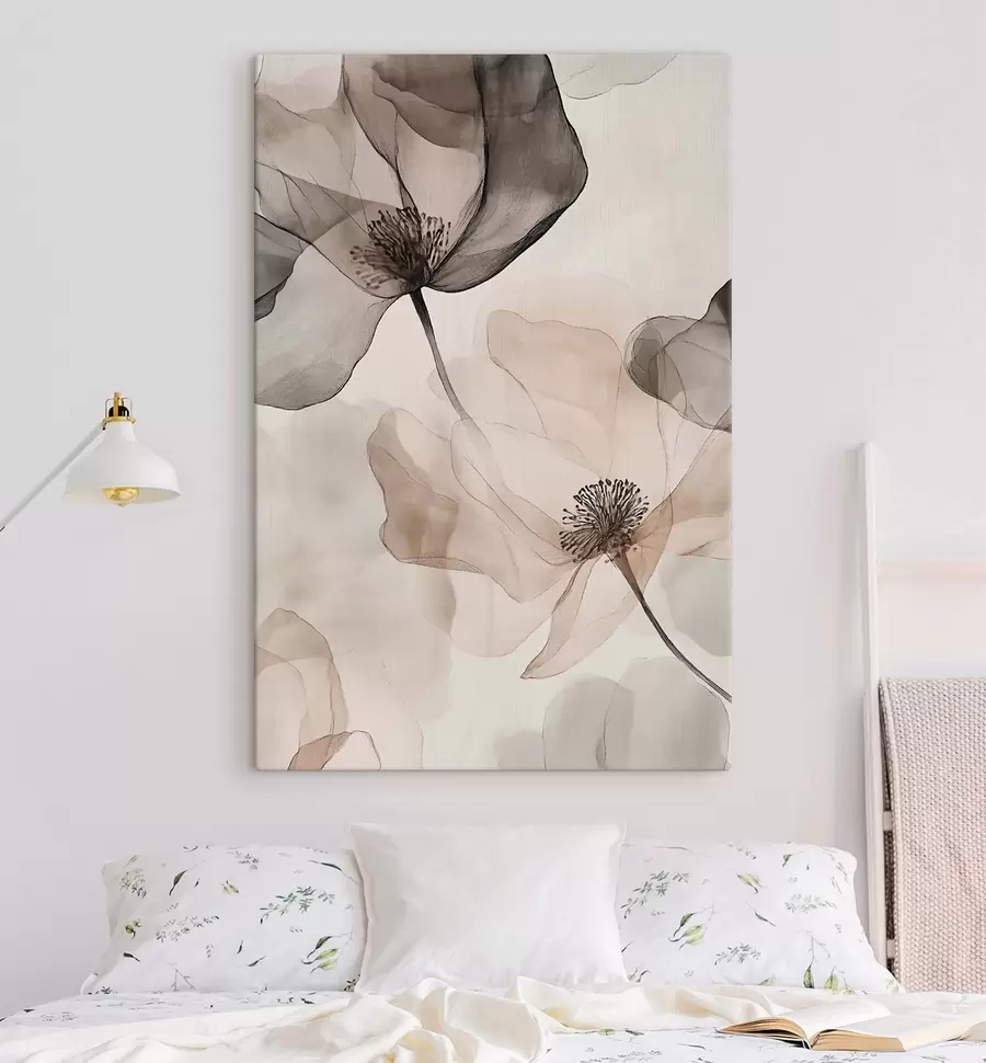 Tableau Fleurs translucides dans la brume s50750