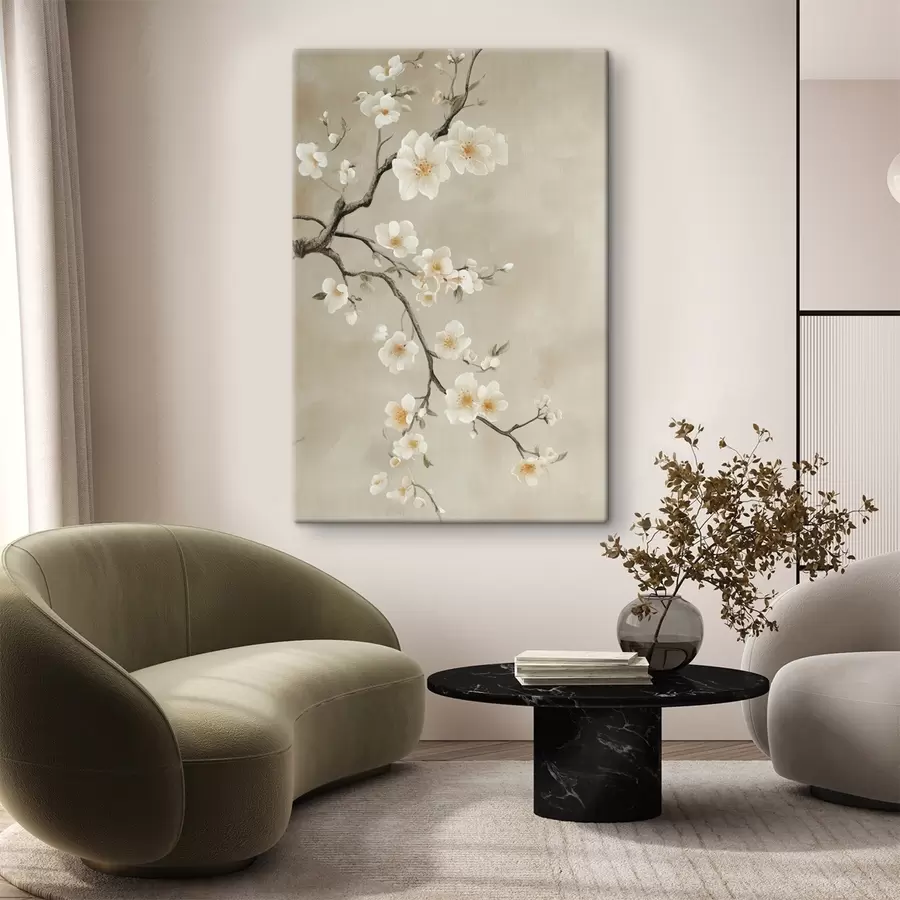 Tableau Branches blanches en fleurs s50758