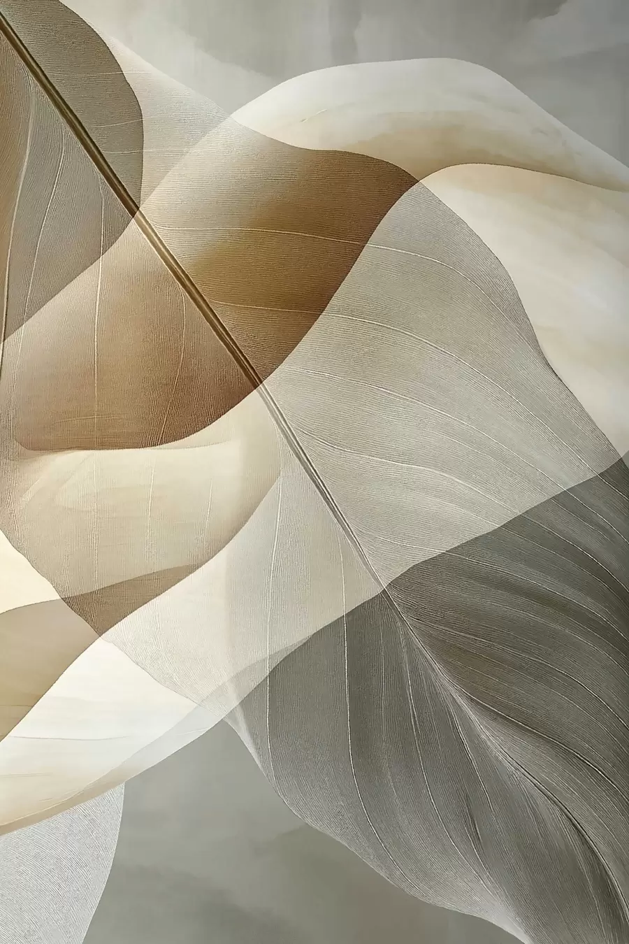 Papier peint Abstraction fluide en beige f50740