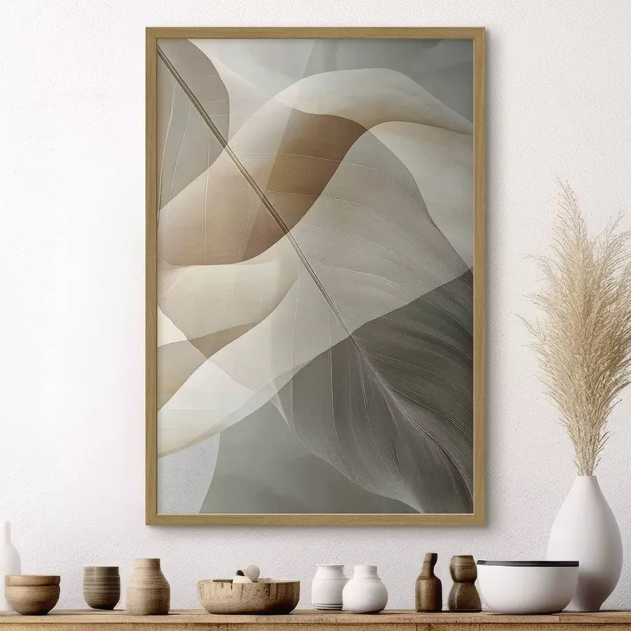 Papier peint Abstraction fluide en beige f50740