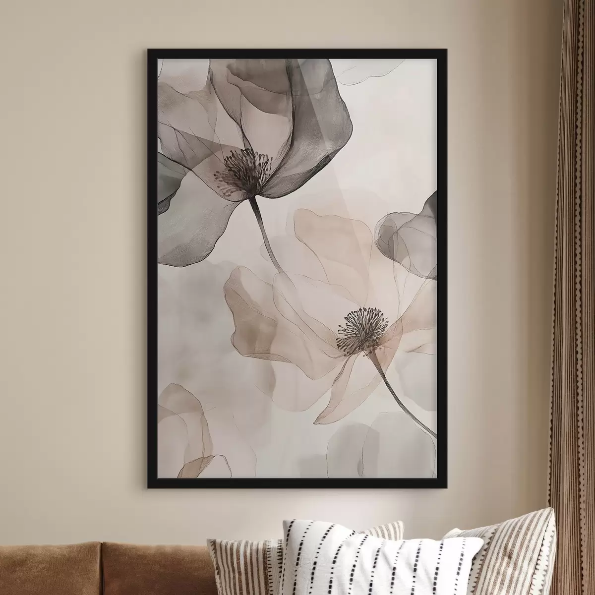 Poster Fleurs translucides dans la brume f50750