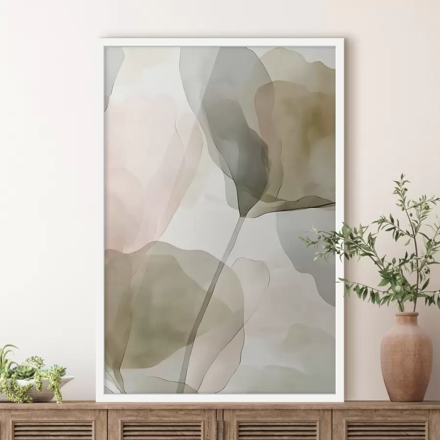 Papier peint Art botanique raffiné aux tons pastel f50751