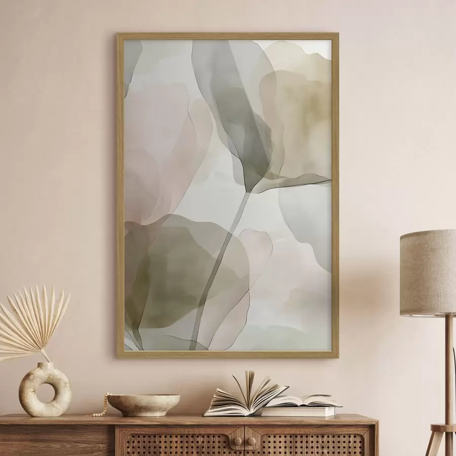 Papier peint Art botanique raffiné aux tons pastel f50751