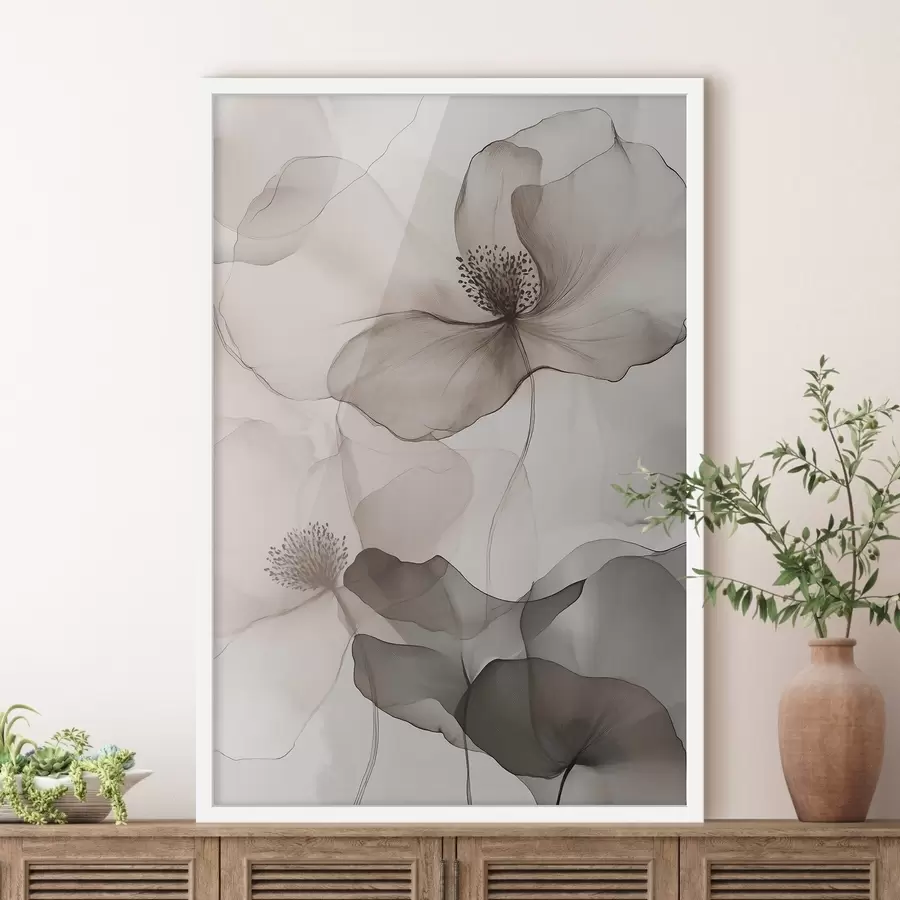 Papier peint Motifs floraux en voile f50752