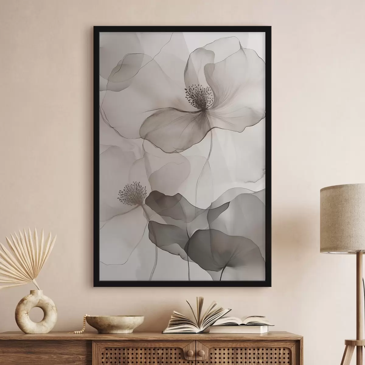 Poster Motifs floraux en voile f50752
