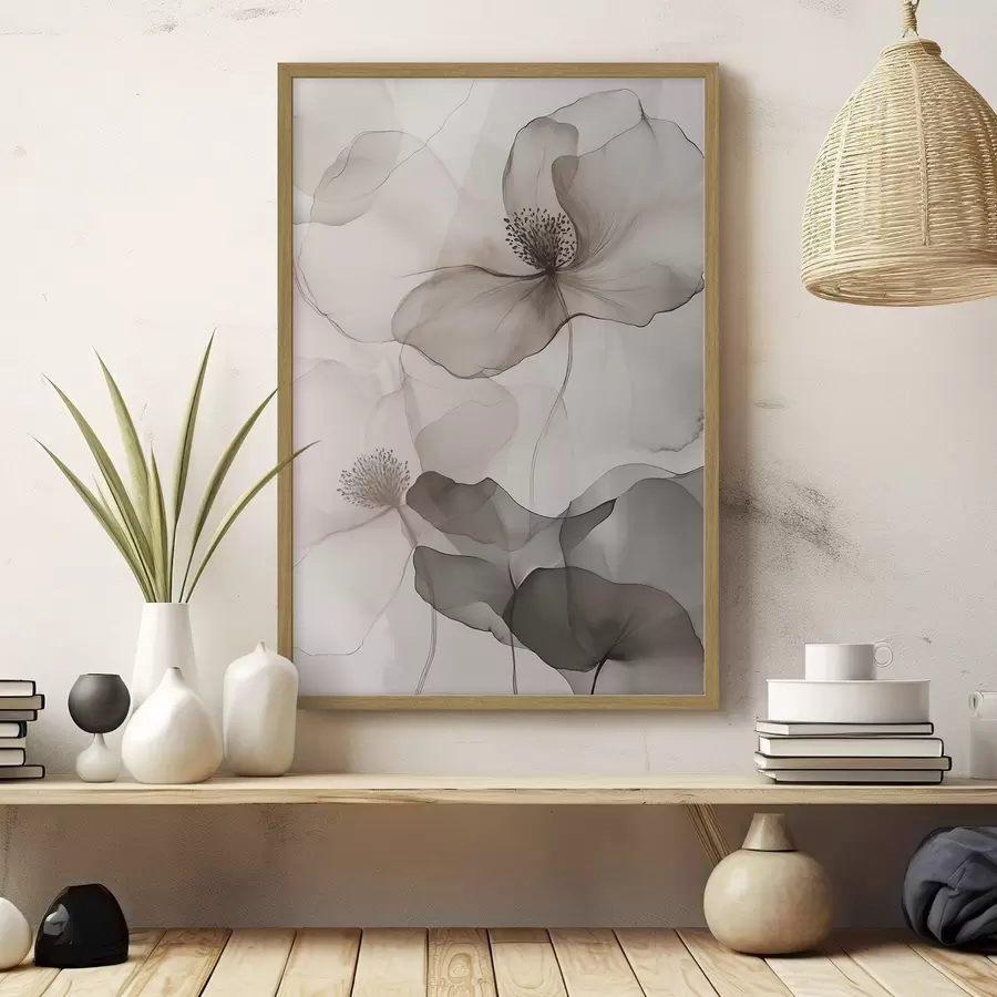 Papier peint Motifs floraux en voile f50752
