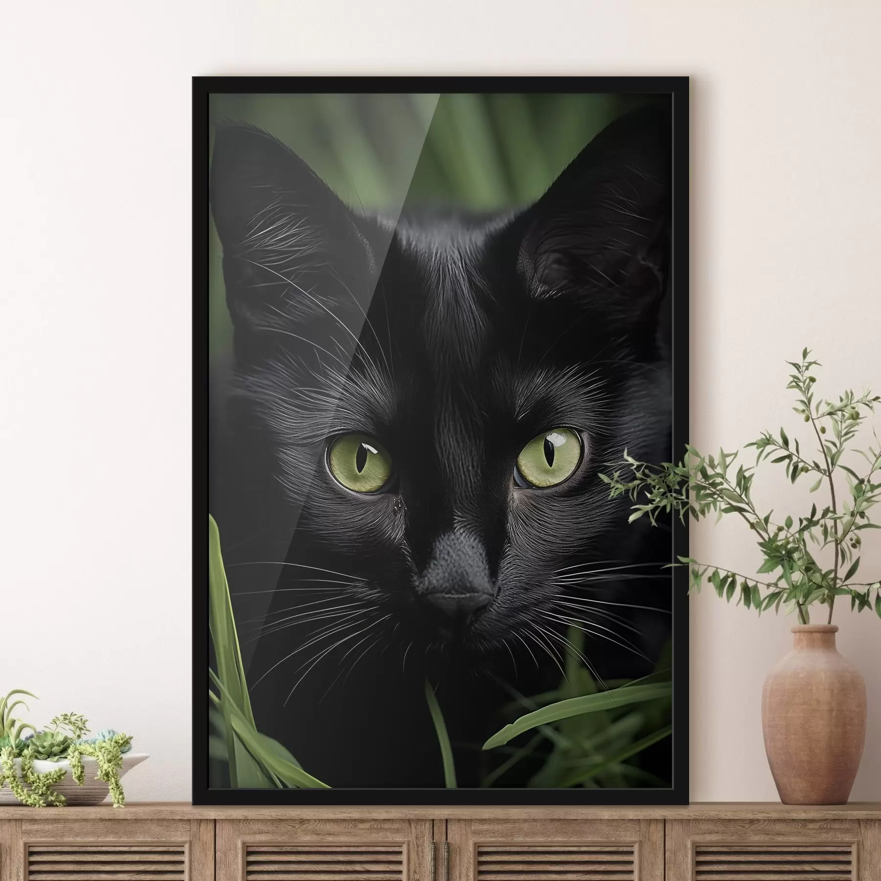 Papier peint Regard dans la verdure f50761