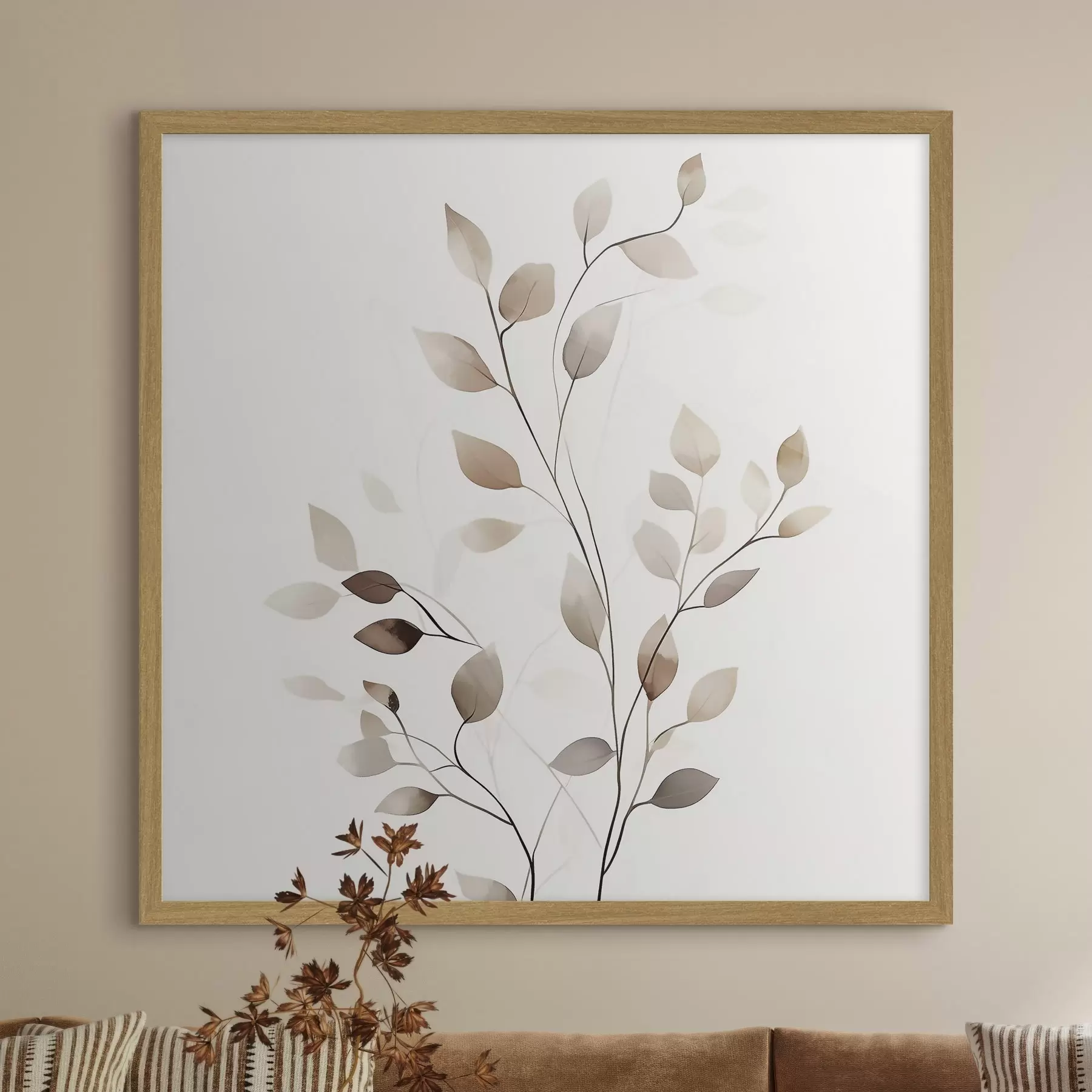 Papier peint Une branche graphique élégante f50763