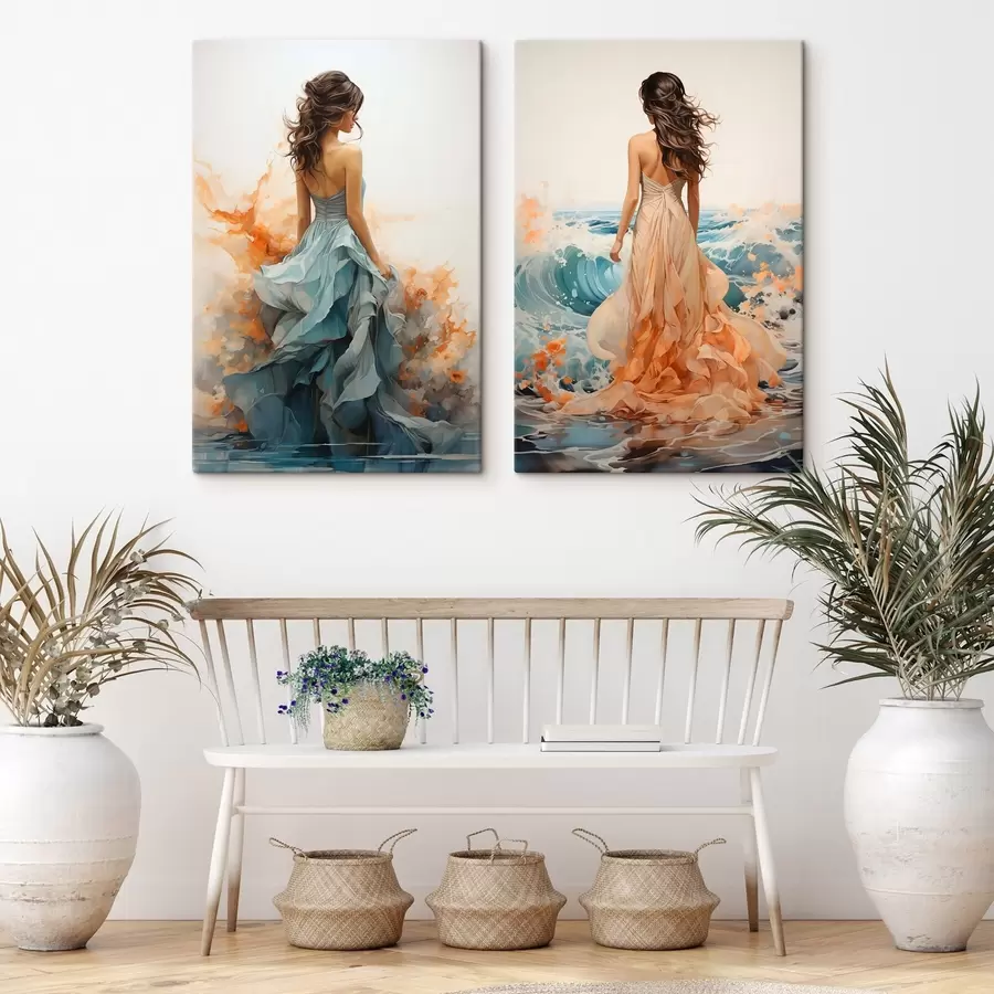 Tableau Brise du soir et silhouettes m31001