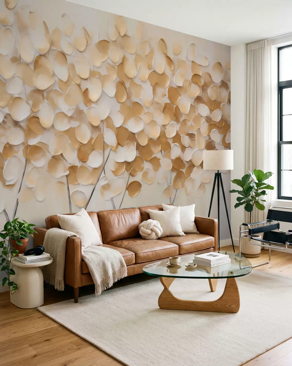 Papier peint Bosquet doré w05942