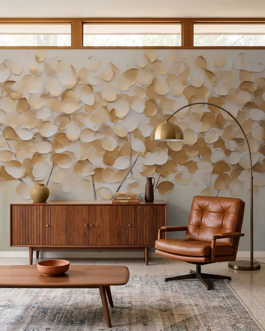 Papier peint Bosquet doré w05942