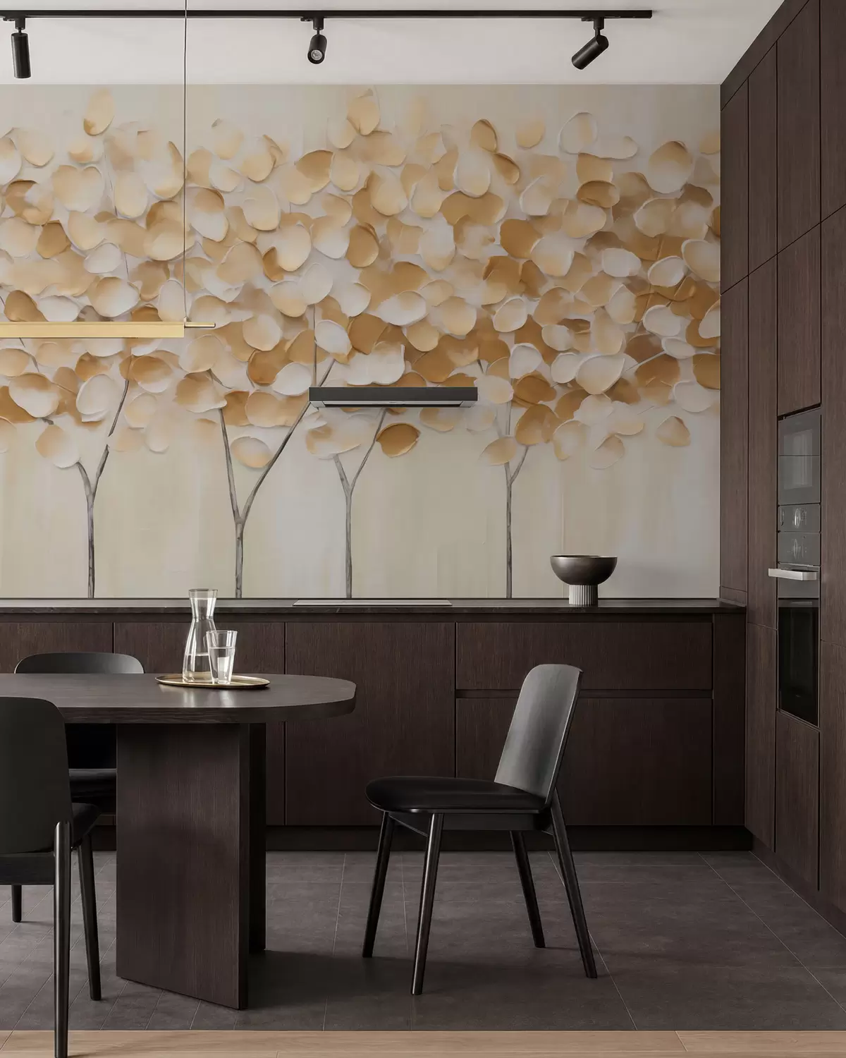 Papier peint Bosquet doré w05942