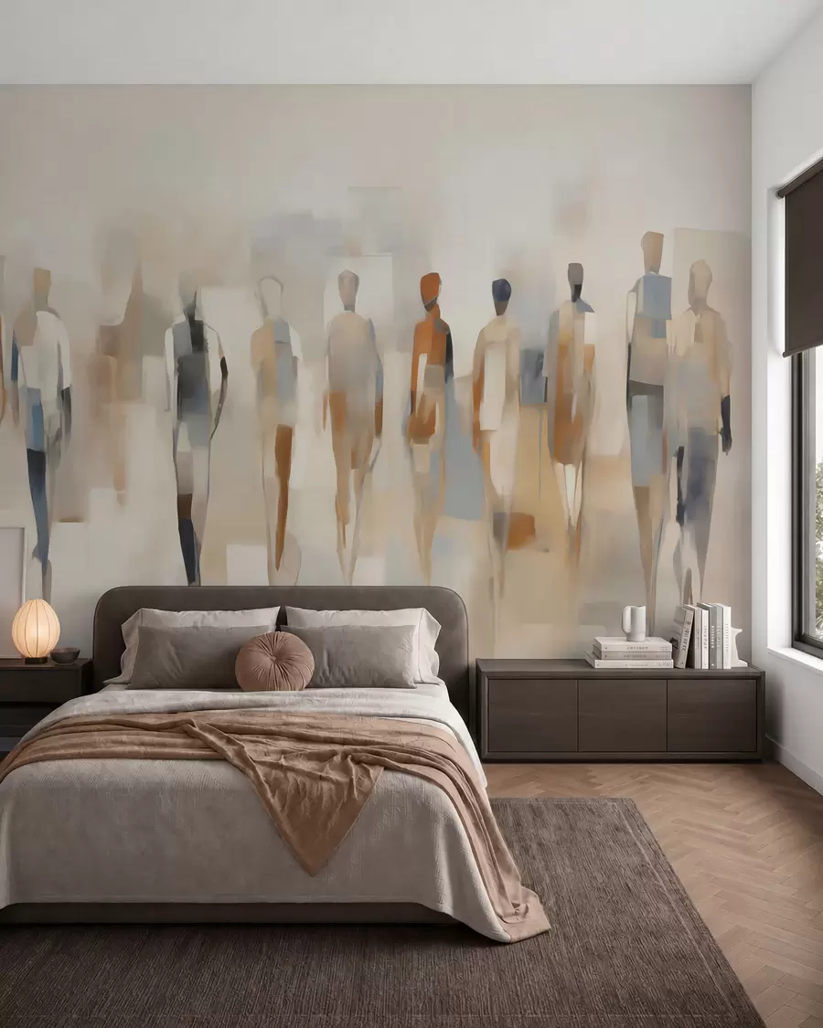 Papier peint Rythme des silhouettes w05944