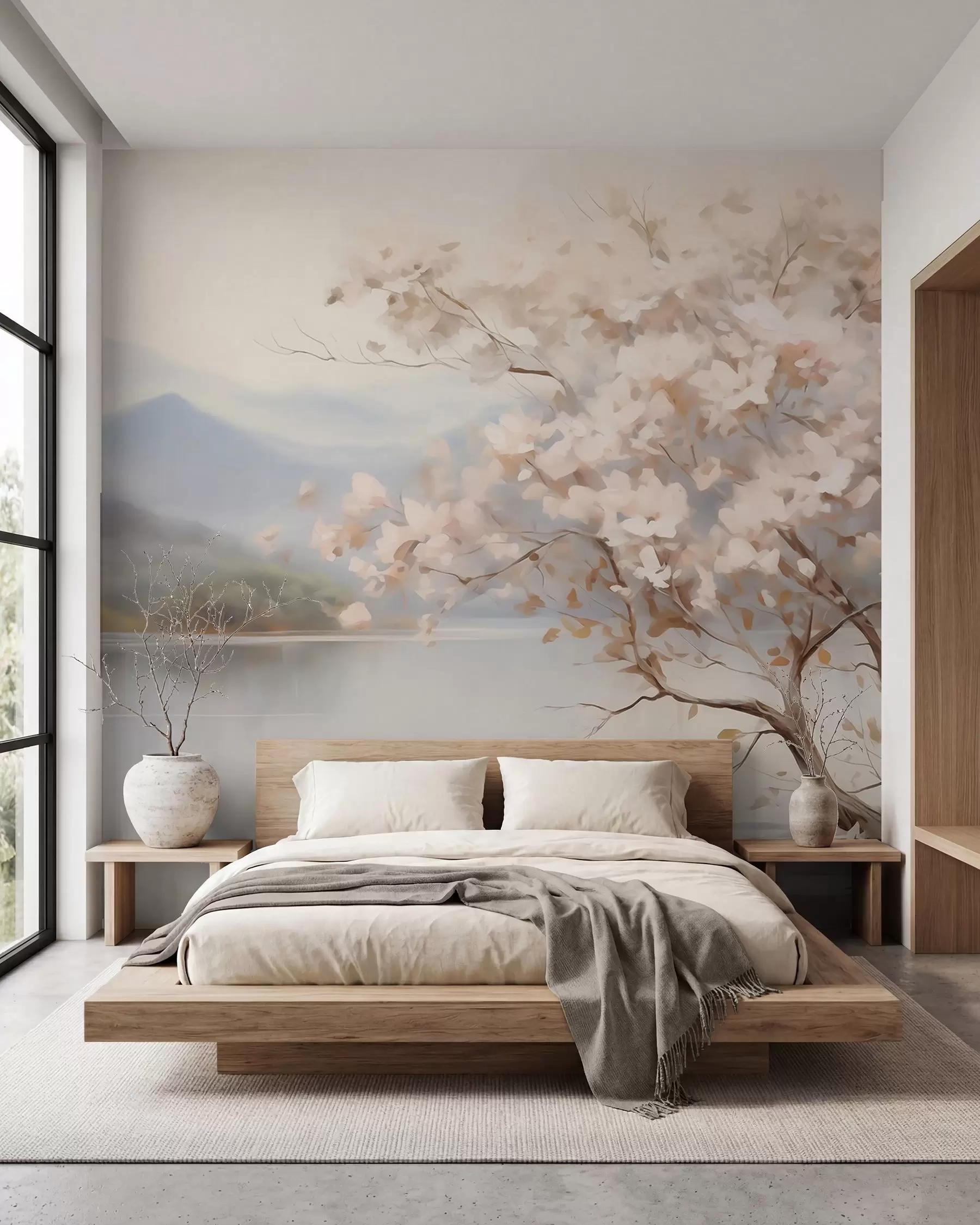 Papier peint Fleurs dans la brume w05950