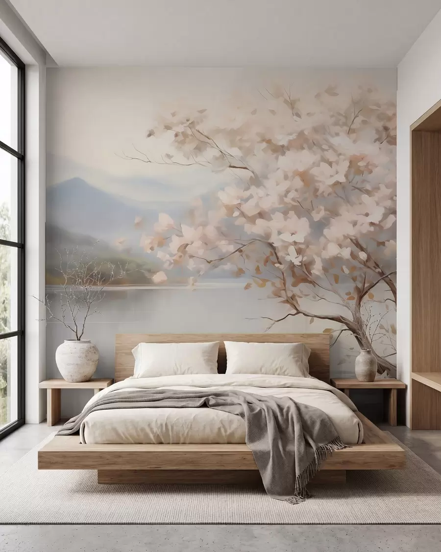 Papier peint Fleurs dans la brume w05950