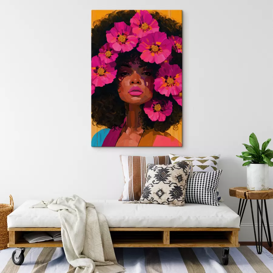Tableau Femme aux fleurs s50902