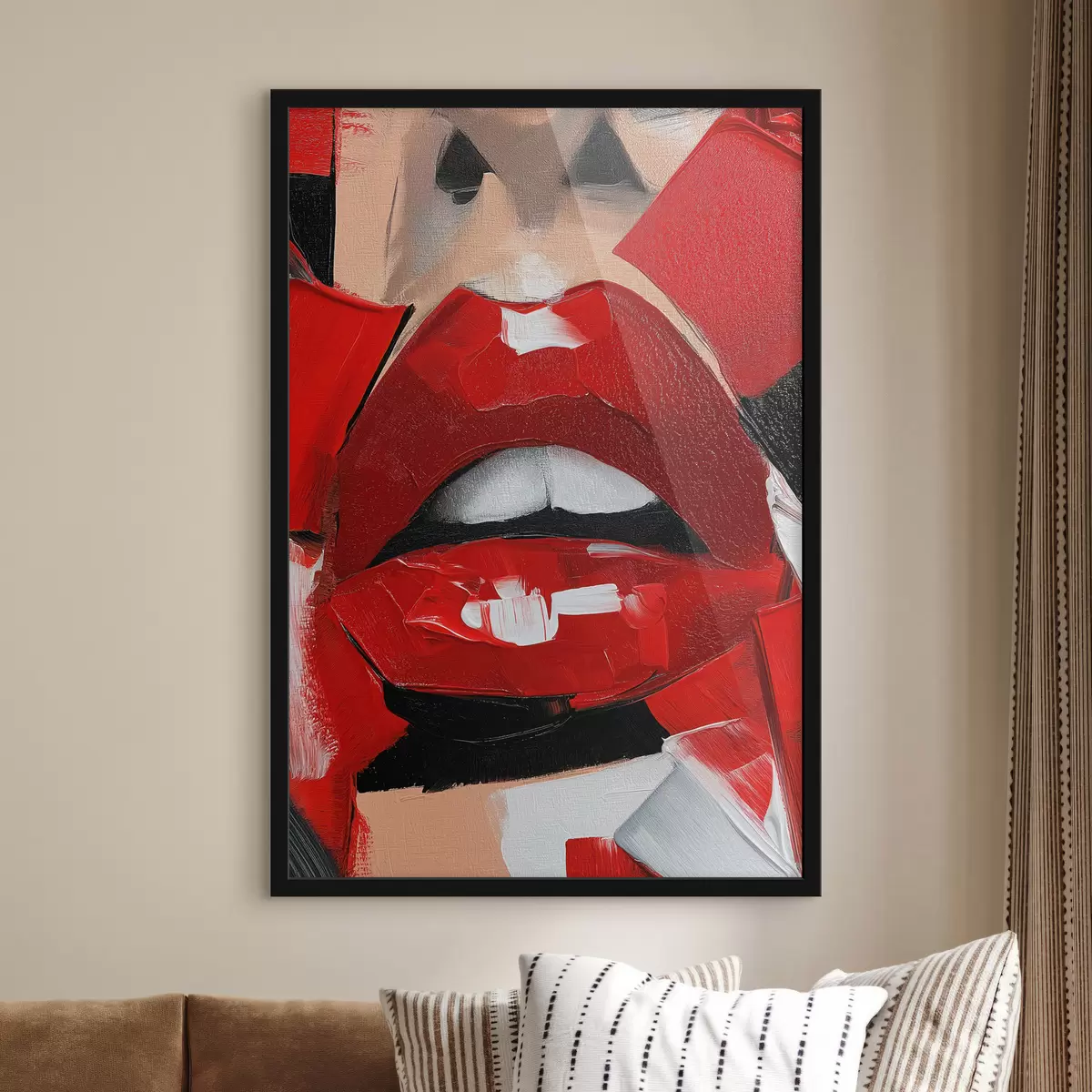 Poster Lèvres rouges, rouge à lèvres rouge f50897