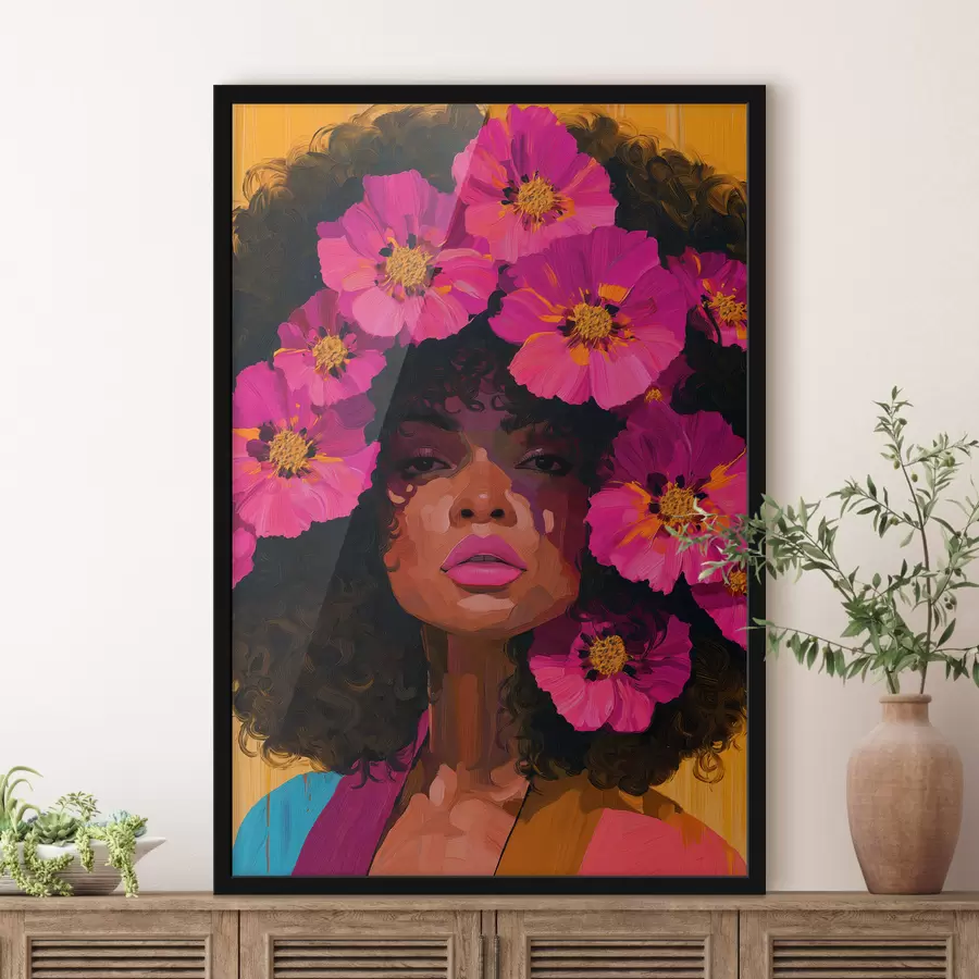 Papier peint Femme aux fleurs f50902