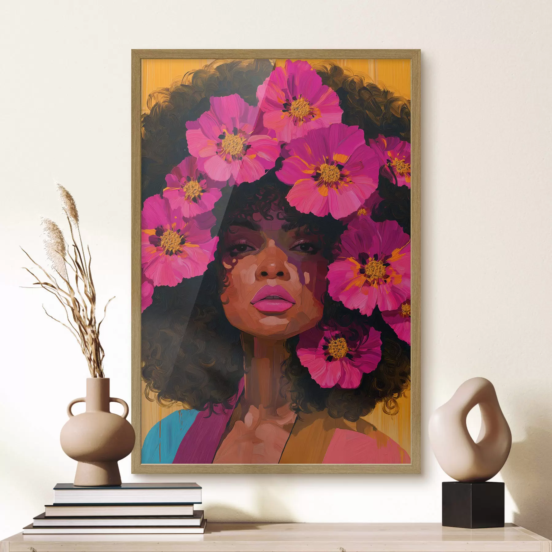Papier peint Femme aux fleurs f50902