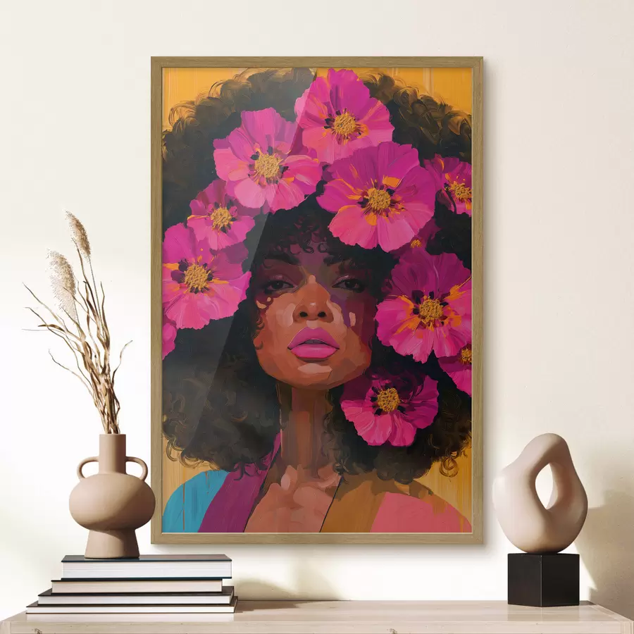 Papier peint Femme aux fleurs f50902