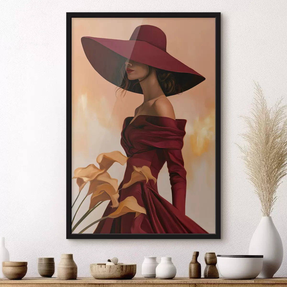 Poster Une femme au chapeau f50903